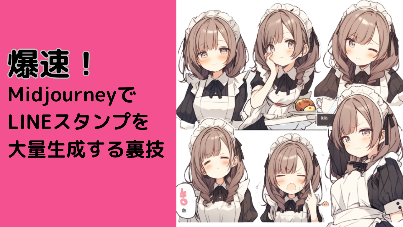 AIでLINEスタンプを大量生産！Midjourney裏技プロンプト紹介！