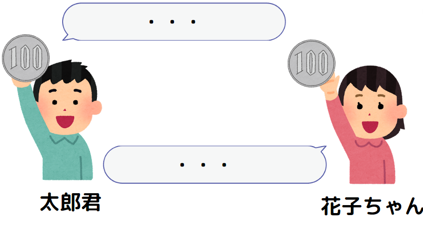 100円玉を交換しても何も状況は変わらない事を悟る二人