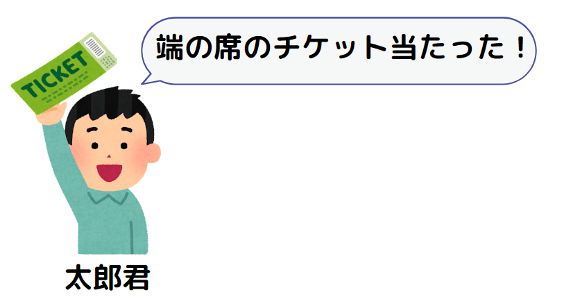 ライブのチケットが当たった太郎君